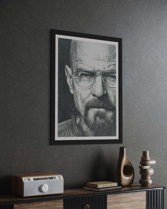 WALTER WHITE (Breaking Bad) Drawing - A3 Print
