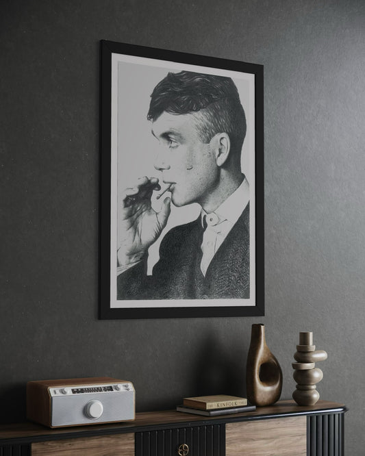 THOMAS SHELBY (Peaky Blinders) Drawing - A3 Print