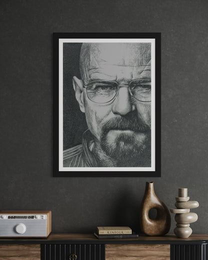 WALTER WHITE (Breaking Bad) Drawing - A3 Print