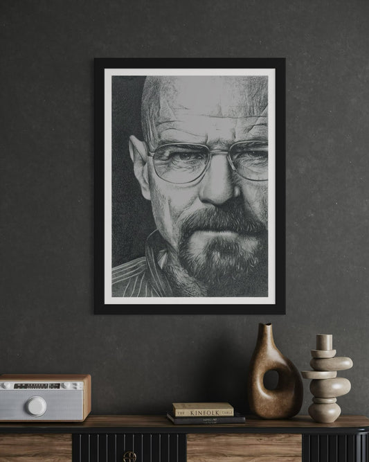 WALTER WHITE (Breaking Bad) Drawing - A3 Print