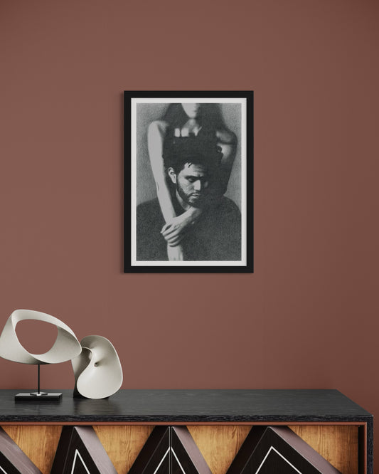 THE WEEKND (Trilogy) Drawing - A4 ORIGINALE